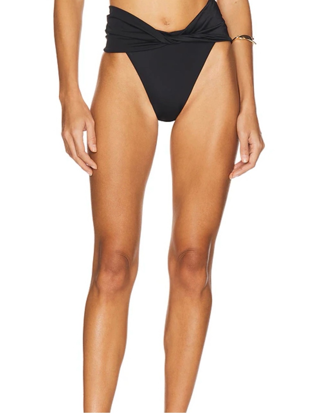 Agua Bendita Black Lily Bikini Swimsuit High Waisted Bottoms NWT Size L